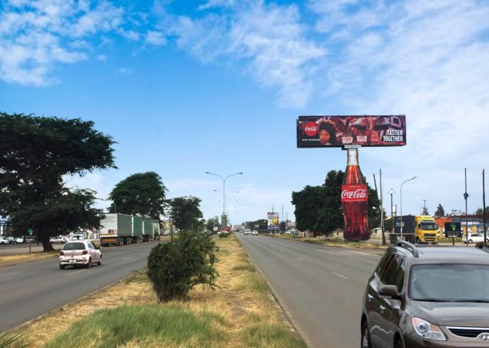 Primedia Outdoor Places A Gigantic Coke In Zambia